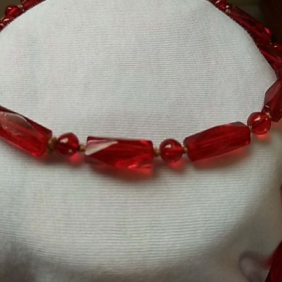 Vintage glass beaded necklace flapper Czech German - Picture 4 of 8